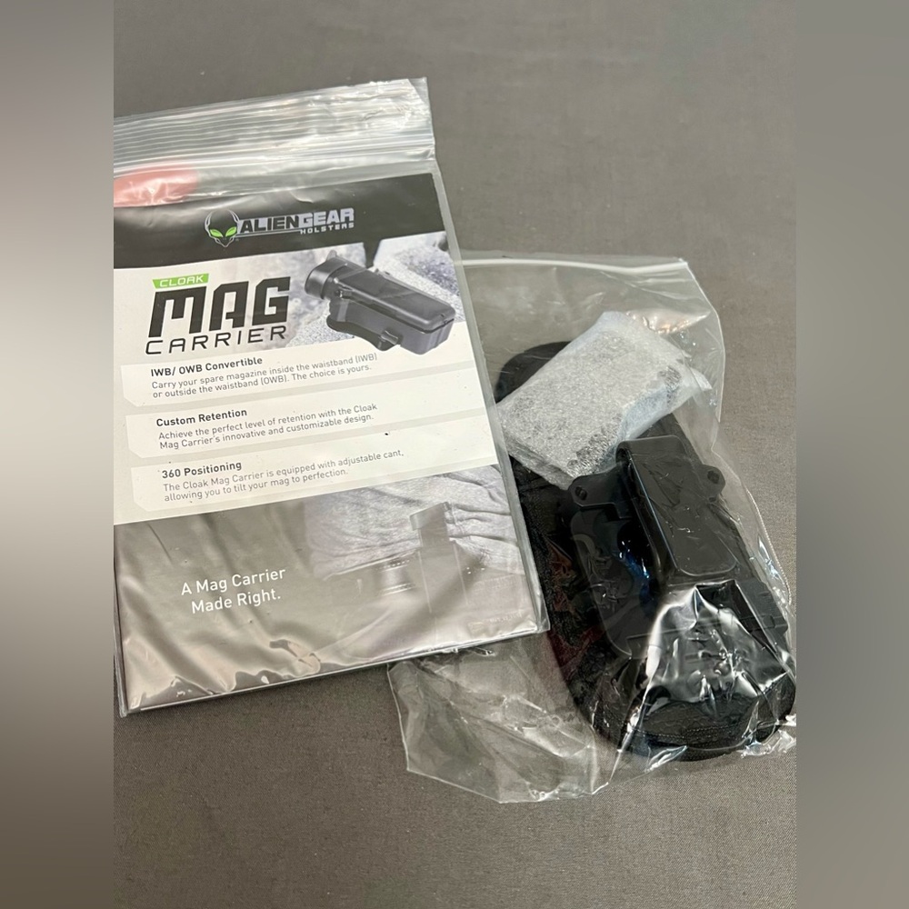 New Alien Gear Single Stack Magazine Carrier Black 9mm/.40 IWB
